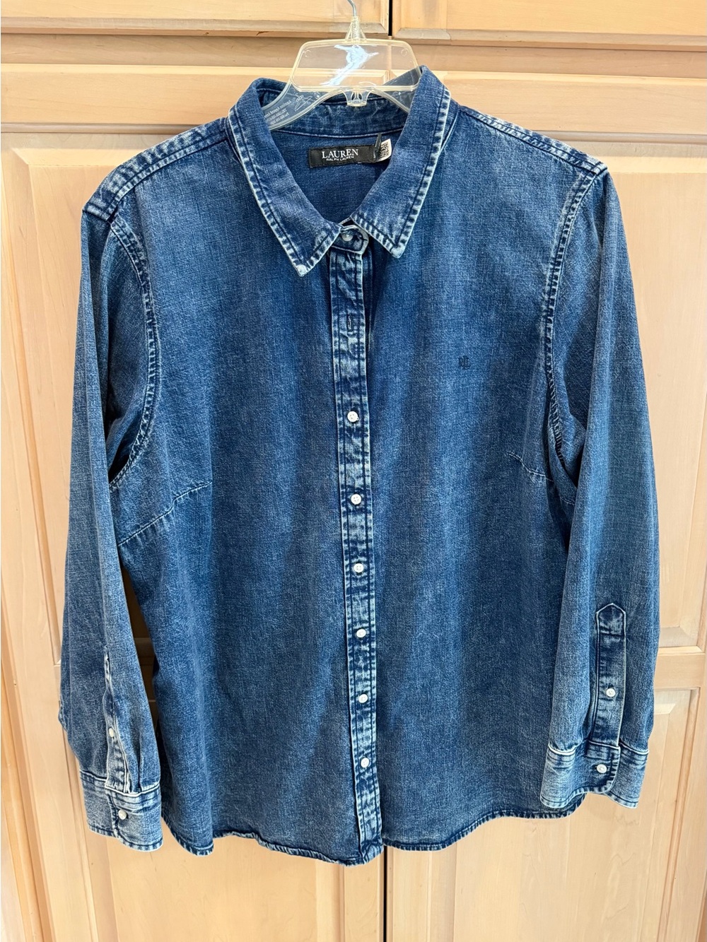 Lauren Ralph Lauren Blue Denim Button-Down Shirt